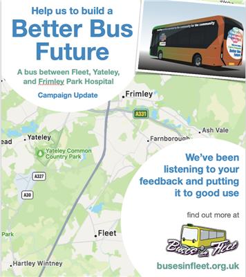  - A bus between Fleet, Yateley & Frimley Park Hospital - Campaign update
